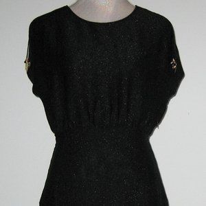 NWT LOVE MOSCHINO Zip Detailed METALLIC Jersey Mini Dress US 8 / 44 MSRP $375